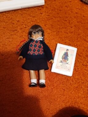 American Girl Molly Doll with Navy Outfit and Glasses